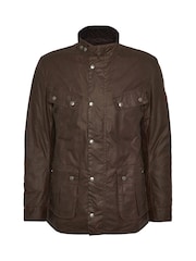 Barbour® International Brown Duke Wax Bark Jacket - Image 8 of 11