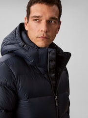 Calvin Klein Blue Hooded Down Puffer Jacket - Image 5 of 6