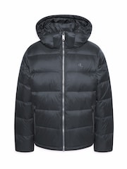 Calvin Klein Blue Hooded Down Puffer Jacket - Image 6 of 6