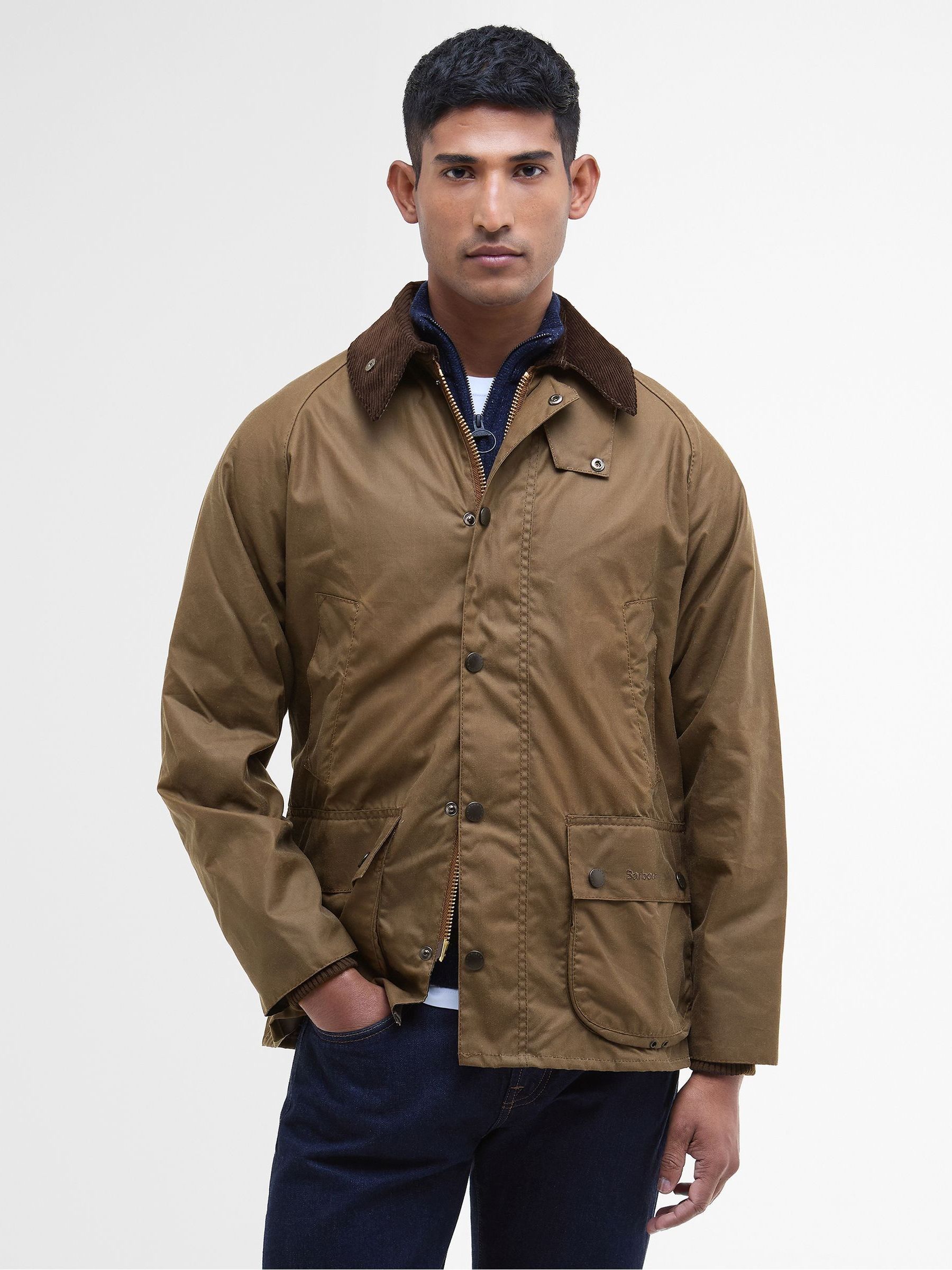 Barbour® Bark Brown Bedale Wax Jacket | Laura Ashley