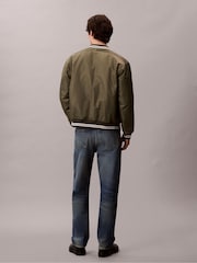 Calvin Klein Green Nylon Tipped Bomber Jacket - Image 2 of 6