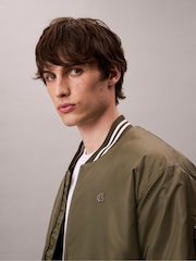 Calvin Klein Green Nylon Tipped Bomber Jacket - Image 6 of 6