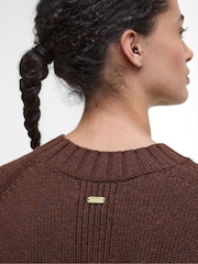 Barbour® Brown Sophia Knit Vicuna Jumper - Image 6 of 8