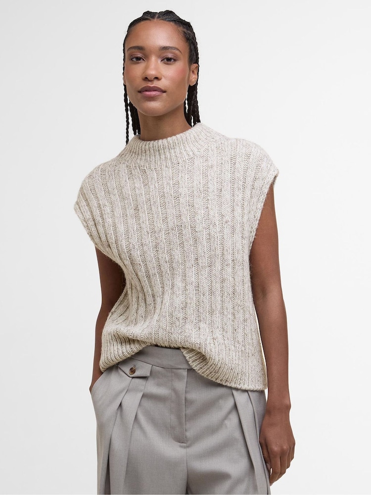 Barbour® Natural Anastasia Knit Oat Jumper - Image 1 of 7 Barbour® Natural Anastasia Knit Oat Jumper - Image 1 of 7
