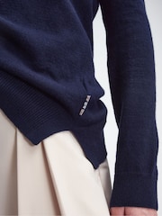 Barbour® Blue Pendle Crew Jumper - Image 5 of 8