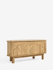 Natural Arches Mango Corner Wood Effect TV Unit - Image 3 of 5