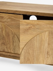 Natural Arches Mango Corner Wood Effect TV Unit - Image 4 of 5