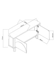 Natural Arches Mango Corner Wood Effect TV Unit - Image 5 of 5