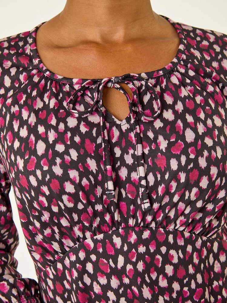 Buy roman pink petite spot tie front dress from the next uk online shop