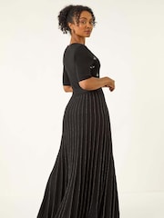 Roman Petite Hotfix Knitted Midi Dress - Imagem 3 de 5