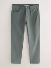 Green Slim Fit 5 Pocket Soft Touch Trousers - Image 1 of 5
