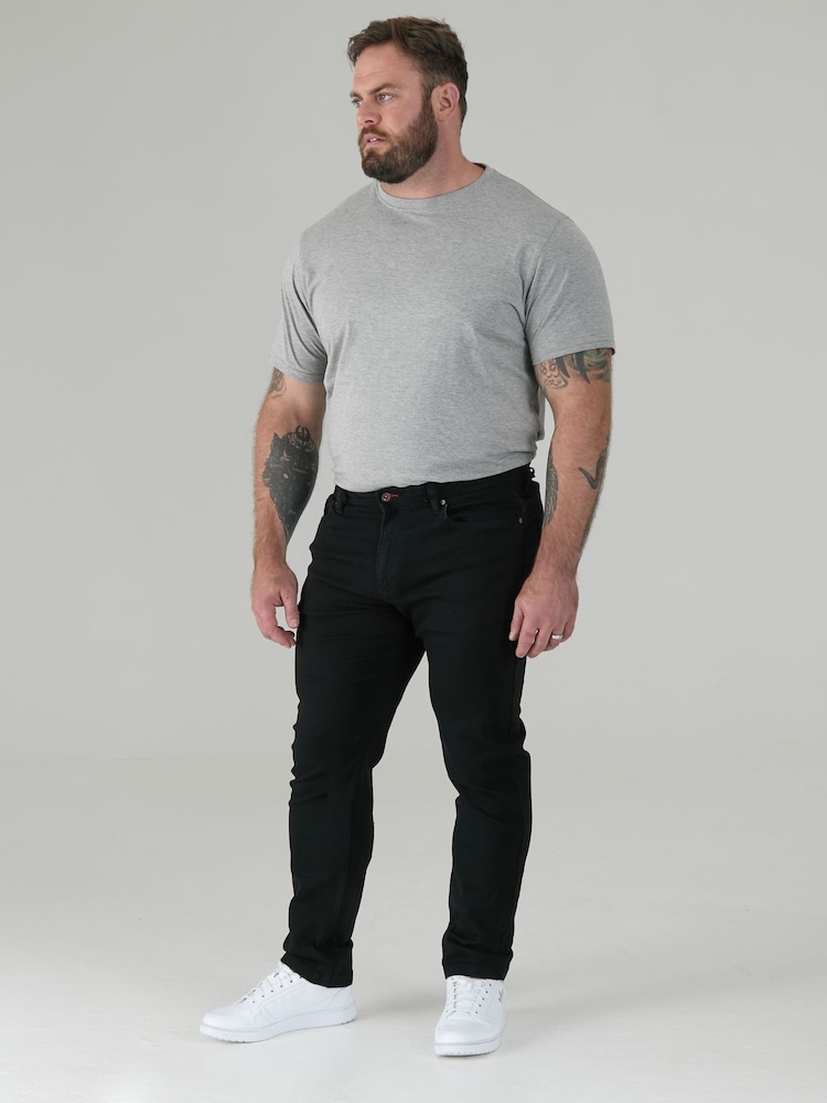 D555 Black chrome CLAUDE Tapered Fit  Stretch Jeans - Image 2 of 11 D555 Black chrome CLAUDE Tapered Fit  Stretch Jeans - Image 2 of 11