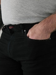 D555 Black chrome CLAUDE Tapered Fit  Stretch Jeans - Image 4 of 11