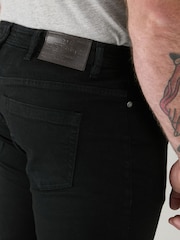 D555 Black chrome CLAUDE Tapered Fit  Stretch Jeans - Image 5 of 11