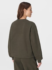Sweaty Betty Green Premium Brushed Crew Neck Sweatshirt - Image 2 of 7
