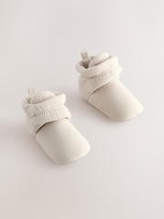Neutral - Muslin Wrap Baby Slipper Boots (0-18mths) - 5ичинен 1 сүрөт