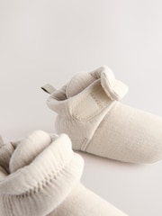 Neutral - Muslin Wrap Baby Slipper Boots (0-18mths) - 5ичинен 3 сүрөт