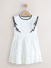Cream Spot Ruffle Sleeve Occasion Dress (3-16yrs) - Image 5 of 7