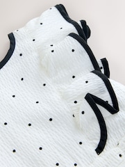 Cream Spot Ruffle Sleeve Occasion Dress (3-16yrs) - Image 6 of 7