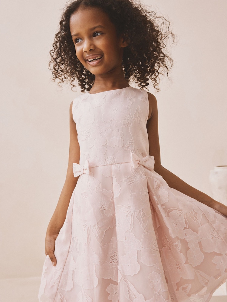 Roz - Floral Jacquard Prom Dress (3-16yrs) - Imaginea 1 din 4