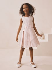 Roz - Floral Jacquard Prom Dress (3-16yrs) - Imaginea 2 din 4