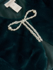 Monsoon Blue Marie Bow Faux Fur Shrug - Image 4 of 4