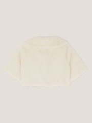 Monsoon Cream Faux Fur Collared Shrug - Image 2 of 2
