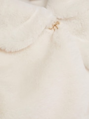 Monsoon Cream Faux Fur Collared Shrug - Image 3 of 3