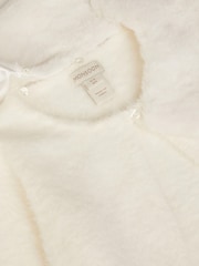 Monsoon Cream Detachable Collar Fuzzy Cardigan - Image 3 of 4