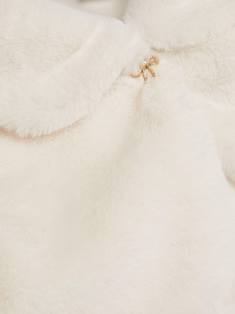 Monsoon Cream Detachable Collar Fuzzy Cardigan - Image 4 of 4 Monsoon Cream Detachable Collar Fuzzy Cardigan - Image 4 of 4