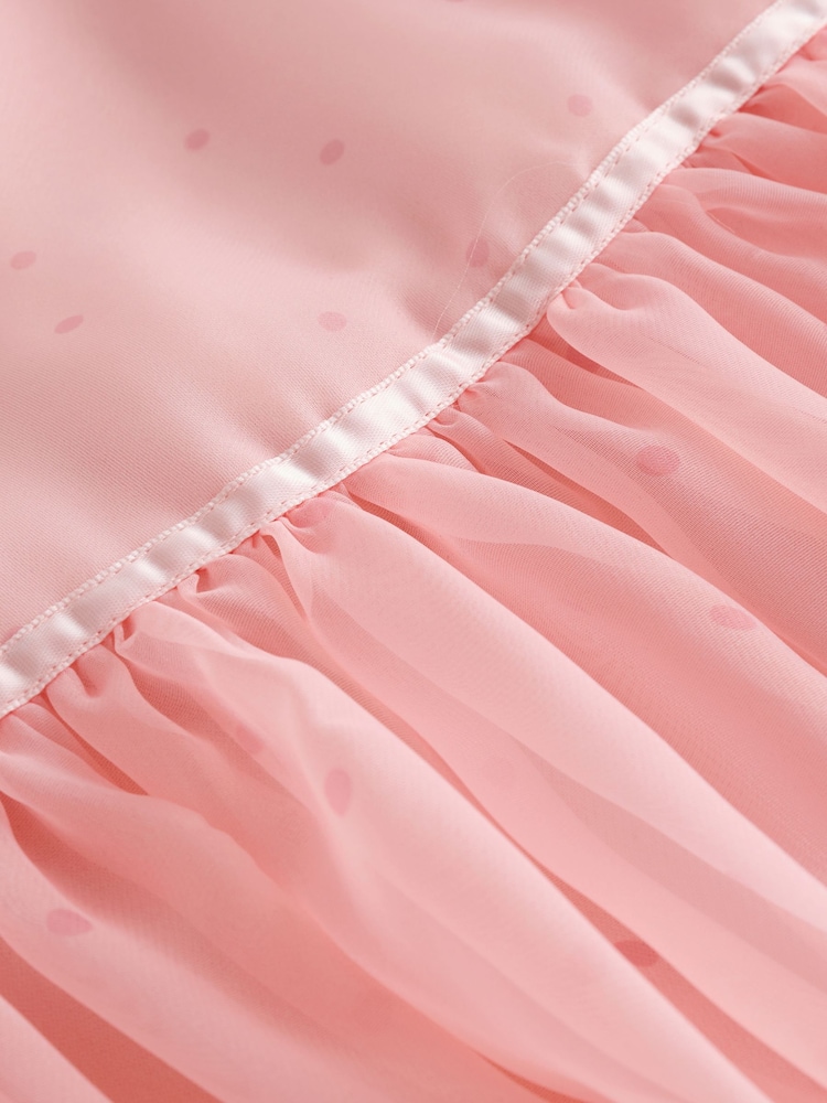 وردي زهور - فستان مناسبات بلا أكمام (3-16 سنة) - صورة 10 من 10