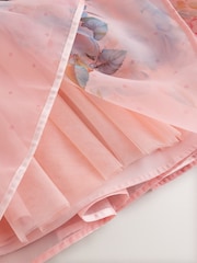 وردي زهور - فستان مناسبات بلا أكمام (3-16 سنة) - صورة 8 من 10