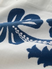 White/Blue Embroidery Embroidered Sleeveless Waistcoat (3-16yrs) - Image 8 of 8