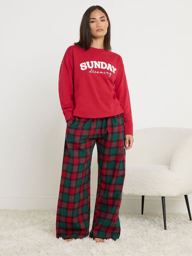 PixieGirl Petite Red Check Pyjamas - Image 1 of 5