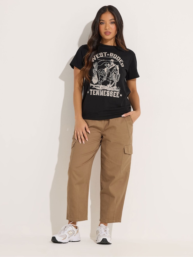 מכנסי דגמ"ח PixieGirl Petite בגזרת חבית - תמונה 1 מתוך 5