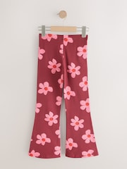 Berry/Pink Flower - Flare Colanți (3-16ani) - Imaginea 2 din 3