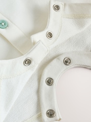 Blue "Little Man" - Single Hooded Jersey Baby Rompers - Imaginea 7 din 8