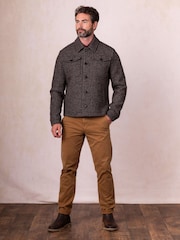 Lakeland Clothing Ennerdale Wool Blend Trucker Brown Jacket - Image 3 of 7