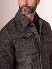 Lakeland Clothing Ennerdale Wool Blend Trucker Brown Jacket - Image 5 of 7