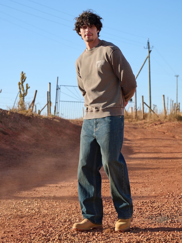 Dark Vintage Blue Baggy Fit Jeans - Image 2 of 7