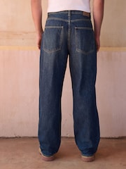 Dark Vintage Blue Baggy Fit Jeans - Image 3 of 7