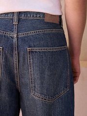 Dark Vintage Blue Baggy Fit Jeans - Image 6 of 7