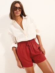 Friends Like These Red Linen Shorts - Image 1 of 4