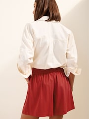 Friends Like These Red Linen Shorts - Image 4 of 4