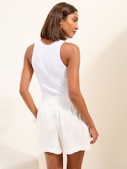 Friends Like These Ivory Linen Shorts - Image 4 of 4