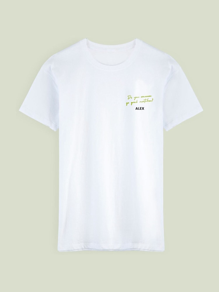 Personalised Unisex Matcha Graphic T-Shirt By Stitch Style - Image 1 of 4