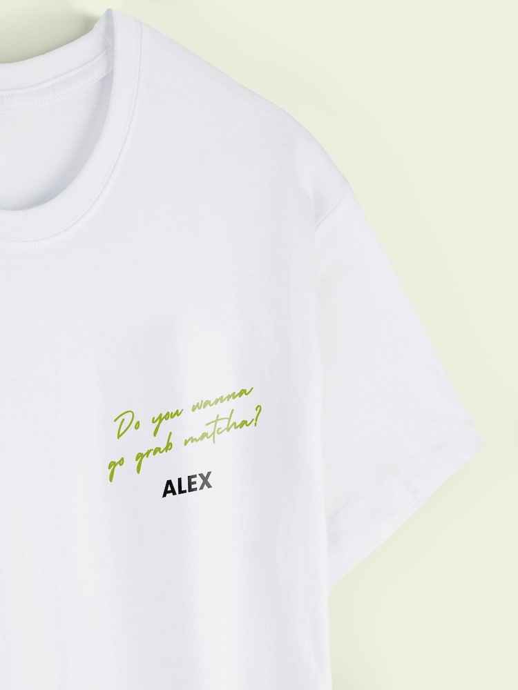Personalised Unisex Matcha Graphic T-Shirt By Stitch Style - Image 2 of 4