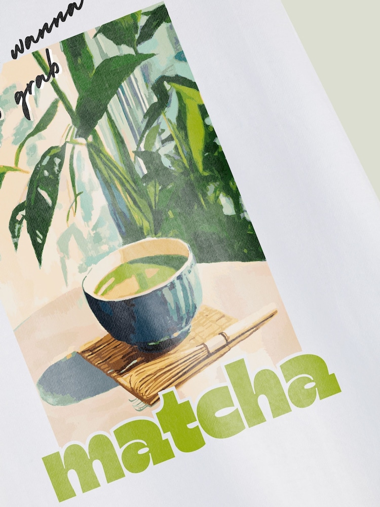 Personalised Unisex Matcha Graphic T-Shirt By Stitch Style - Image 4 of 4