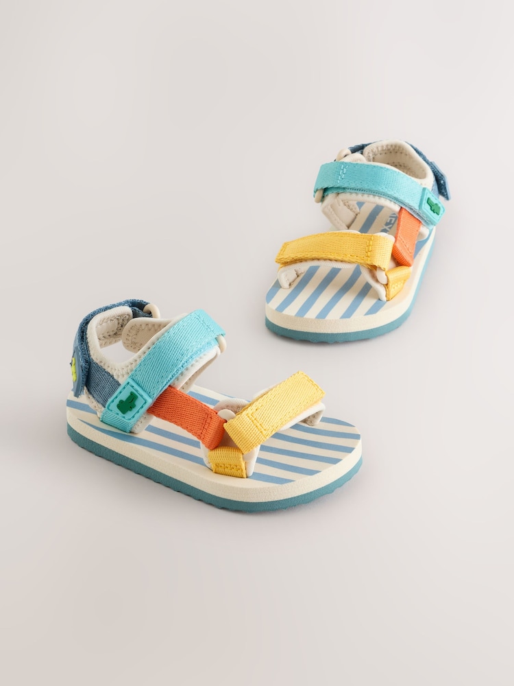 Multi Bright Wide Fit (G) Touch Fastening Trekker Walking Sandals - Image 1 of 6