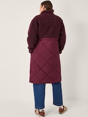 Monsoon Red Marlo Borg Quilted Coat - Image 2 of 6
